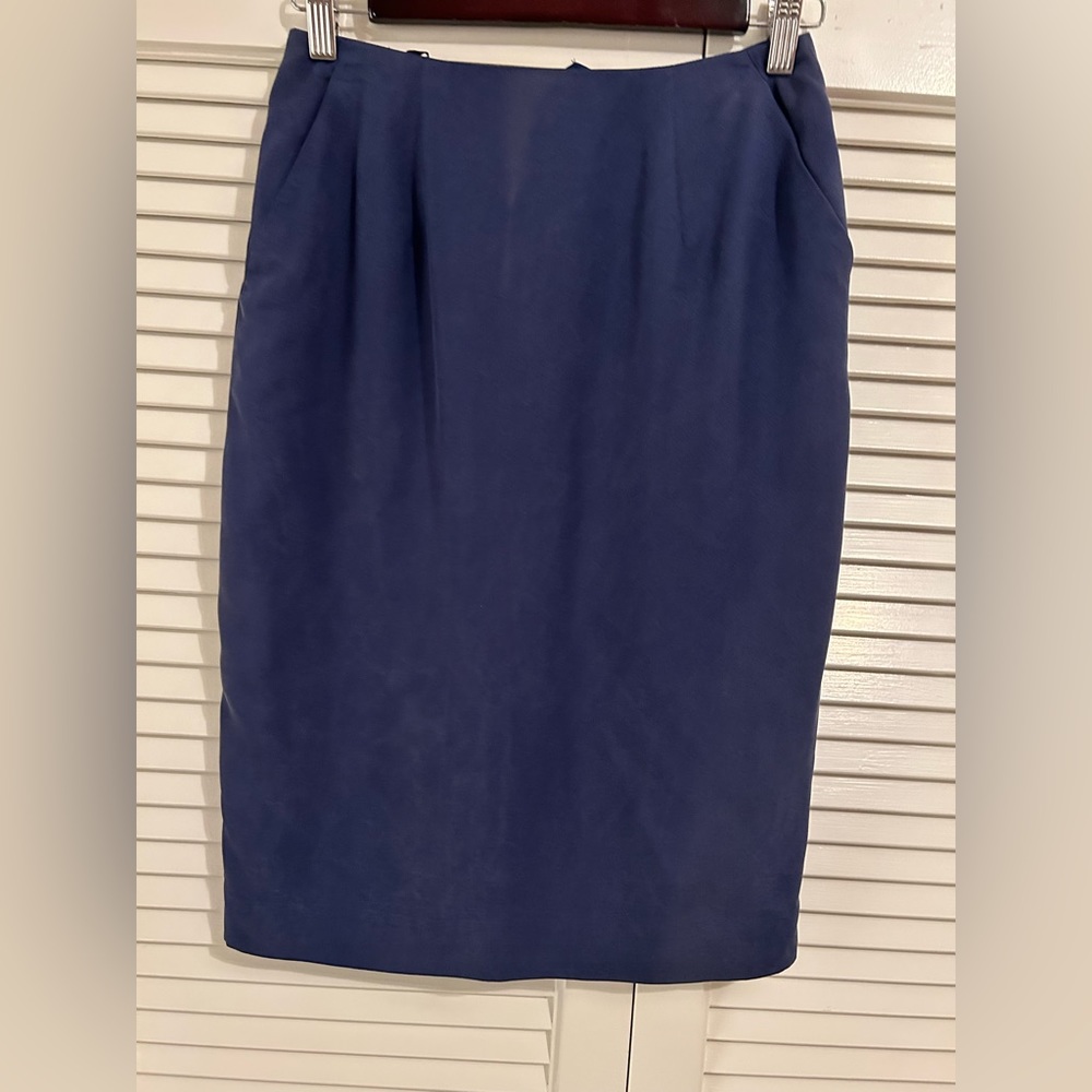 Dana Buchman Blue Silk Skirt - Used